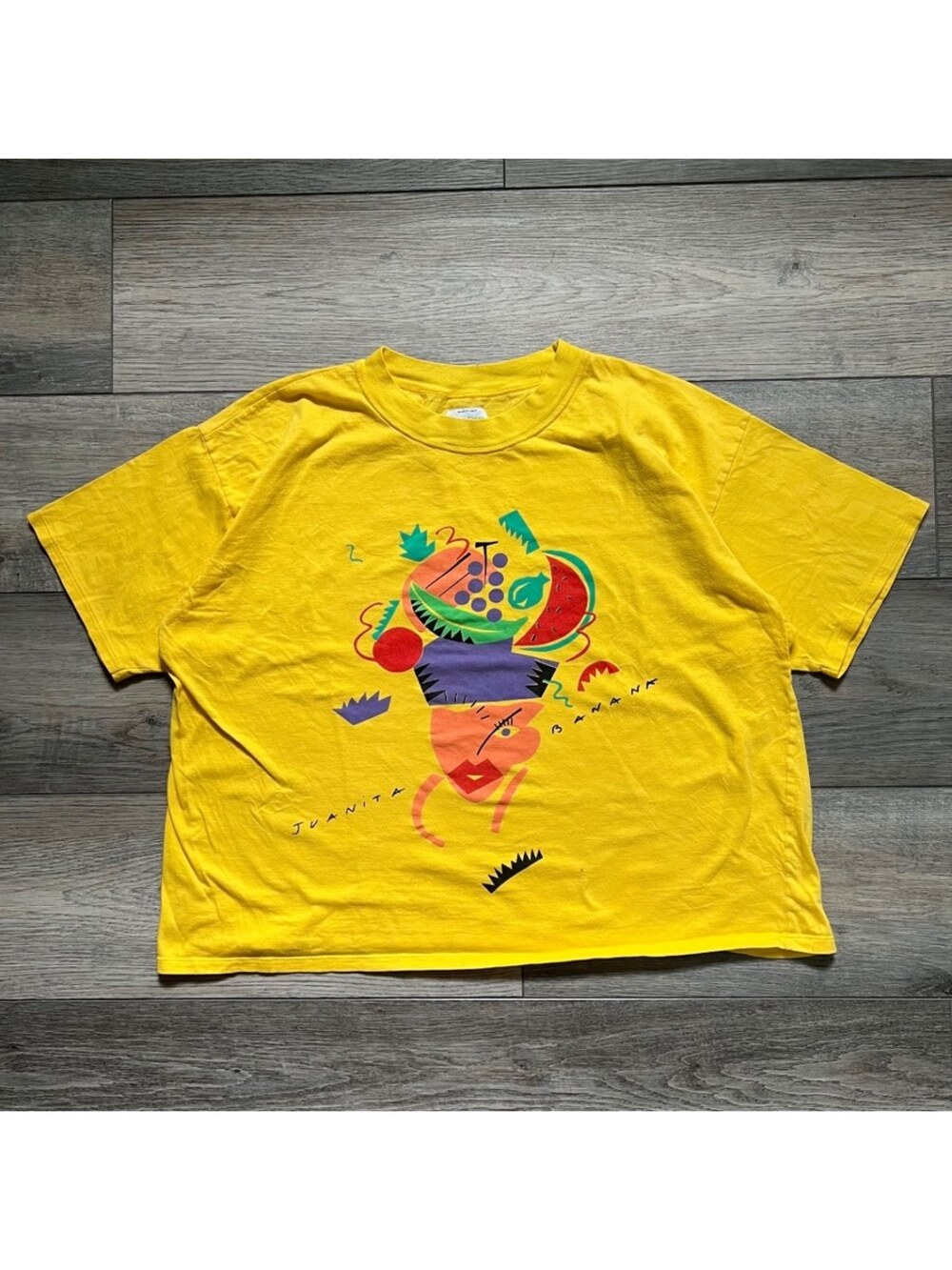 Vintage United Colors Benetton Women's Juanita Banana Art Graphic Italy